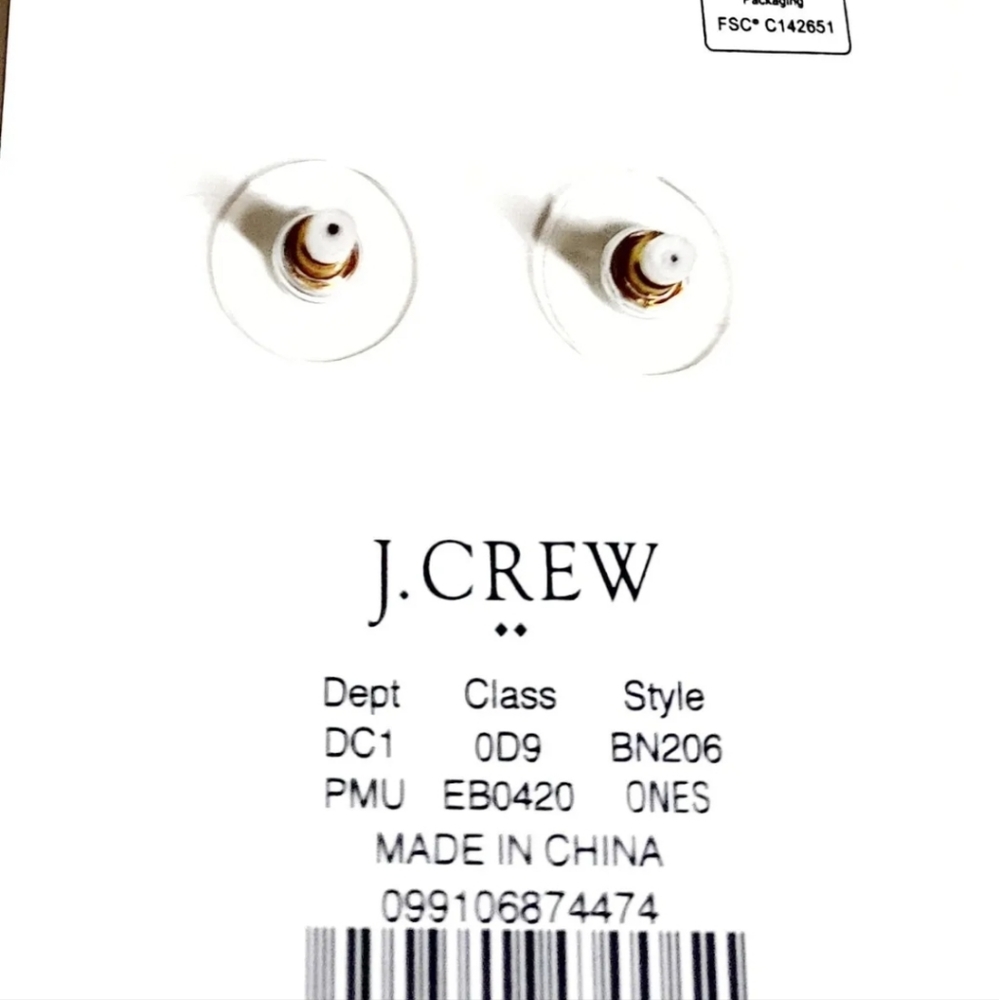 J.CREW Women's GEM DROP EARRINGS BN206 ONE SIZE PURPLE MULTI - Picture 2 of 2